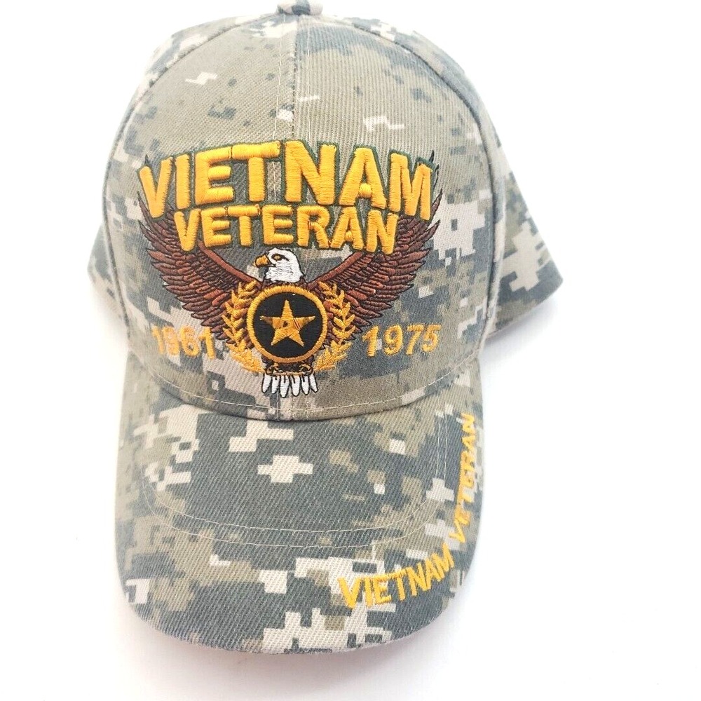 Joycap Vietnam Veteran Camo Cap Blackhawk 1961 -‎ 1975 Green Hat Embroidered